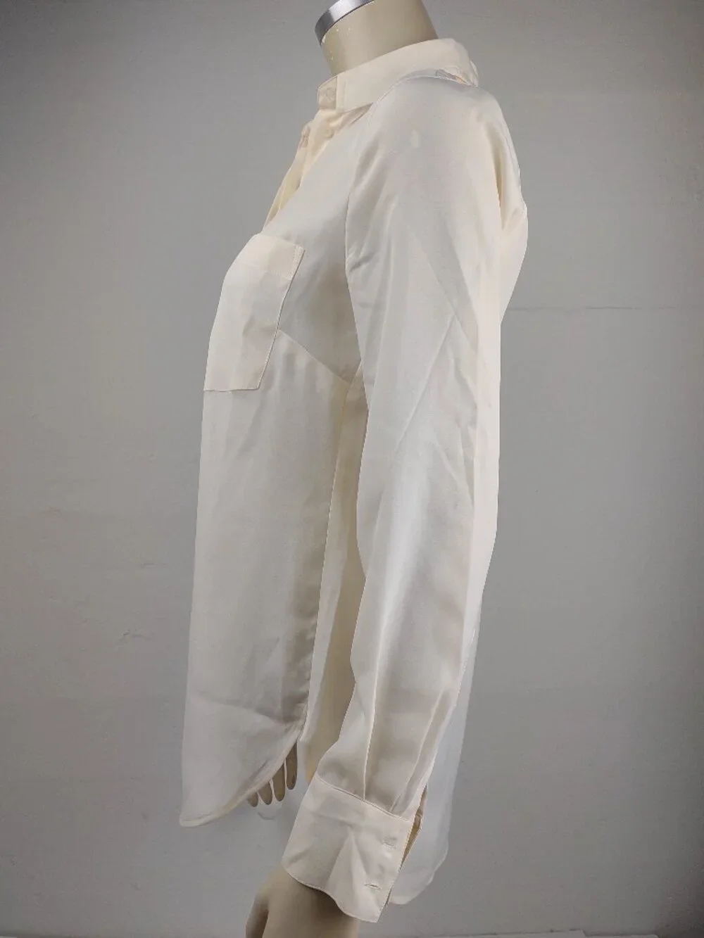 NWT J. Crew ivory cream long sleeve button front shirt blouse top ladies XS
